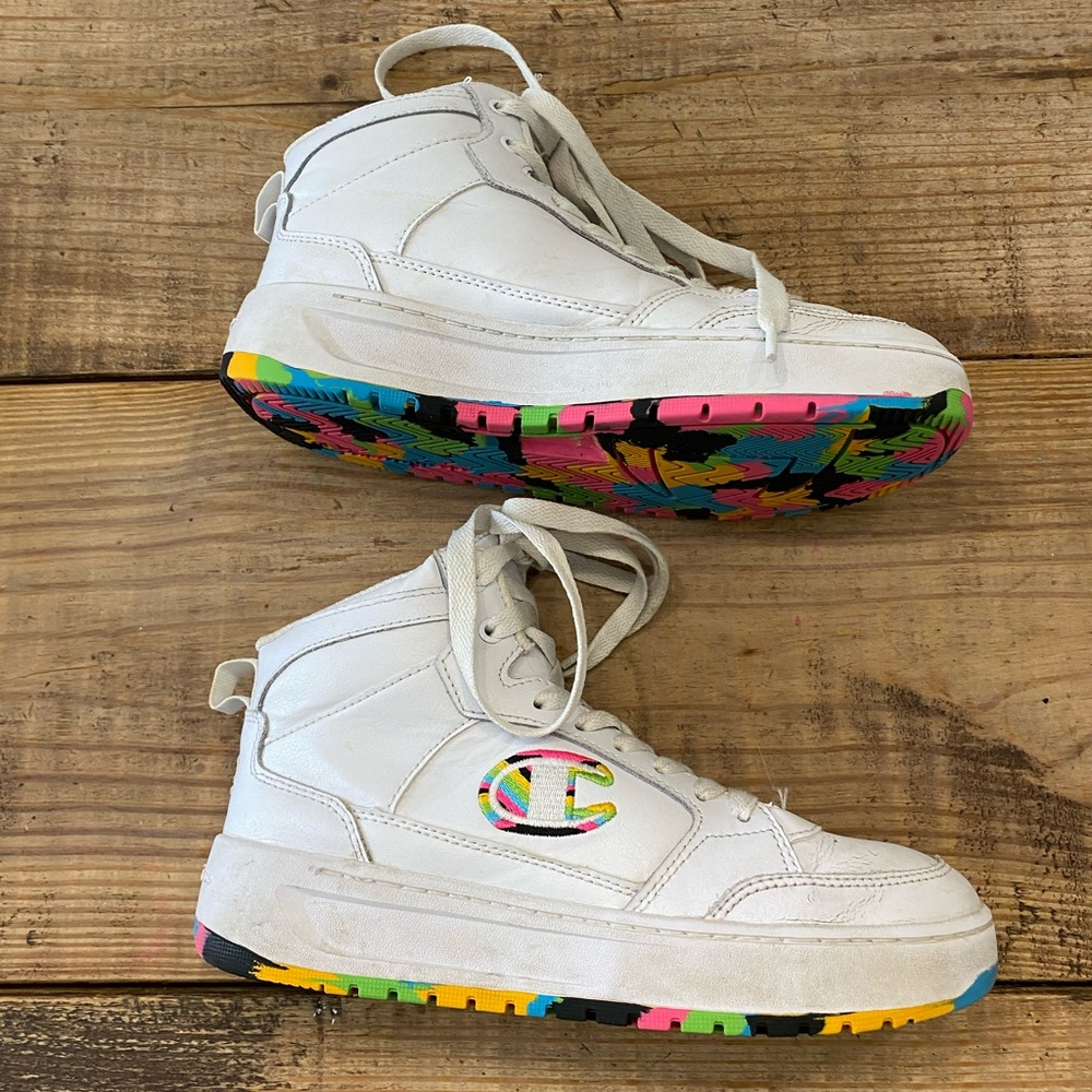 Girls' Champion High-Top Athletic Shoes, size 7 Youth